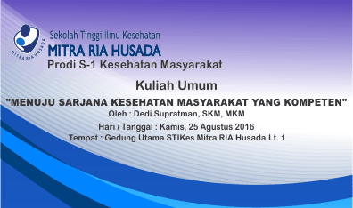 Kuliah Umum S 1 Kesehatan Masyarakat